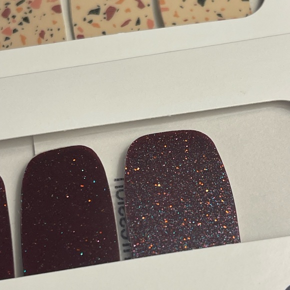 Color Street Plum Glitter & Leopard Print Nail Strips-Lot of 3 - Picture 3 of 4